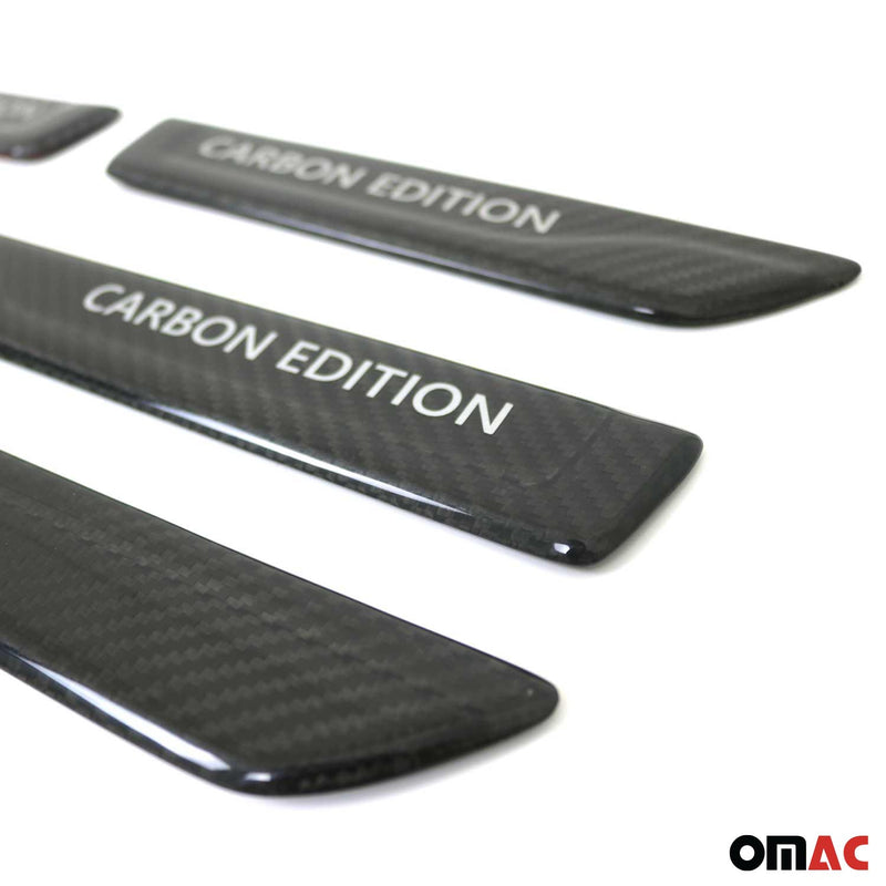 Infiniti Door Sill Scuff Plate Scratch Protector Carbon Edition Black 4 Pcs