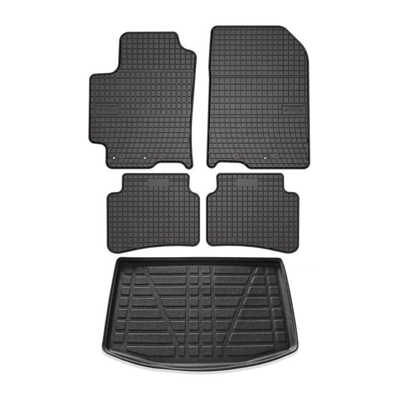 2018-2023 Kia Rio Floor Mats & Cargo Liner Full Set All Weather Black