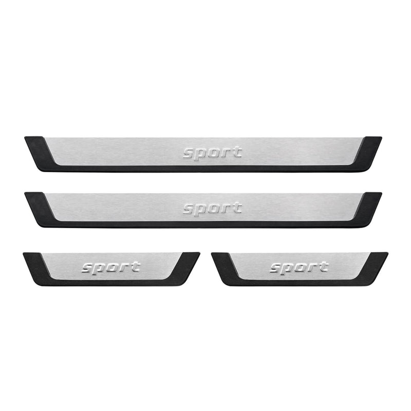 2014-2020 Fiat 500L Door Sill Scuff Plate Scratch Protector Sport Brushed Steel 4Pcs