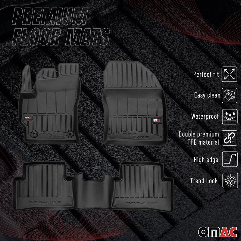 2022-2024 Toyota Corolla Cross Premium Floor Mats Liners Full Set All Weather Heavy Duty Black