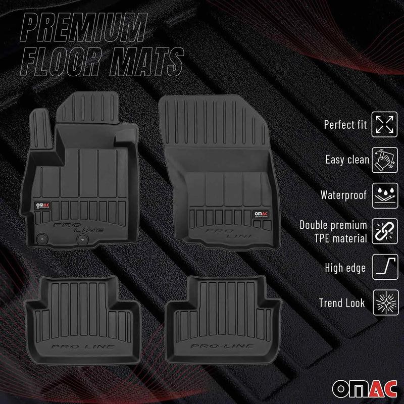 2011-2024 Mitsubishi Outlander Sport Premium Floor Mats Liners Full Set All Weather Heavy Duty