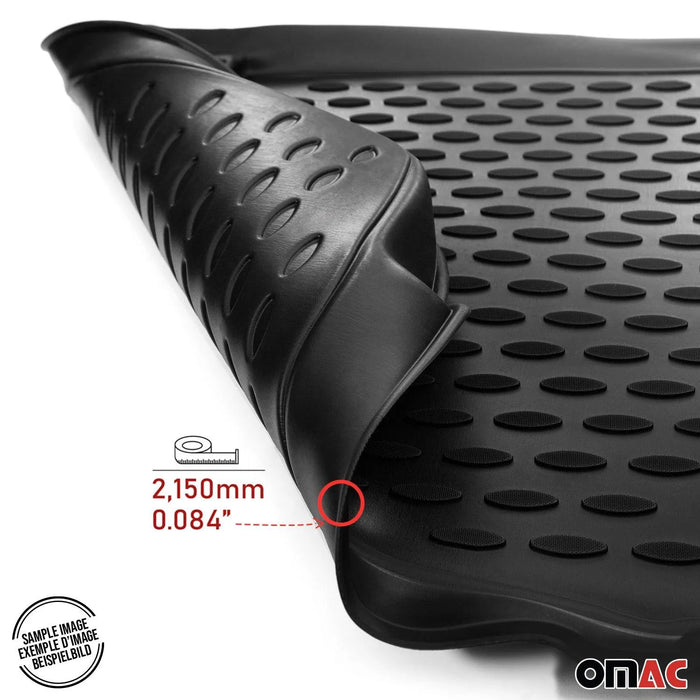 OMAC Floor Mats Liner for Ford Focus 2012-2018 Black TPE All-Weather