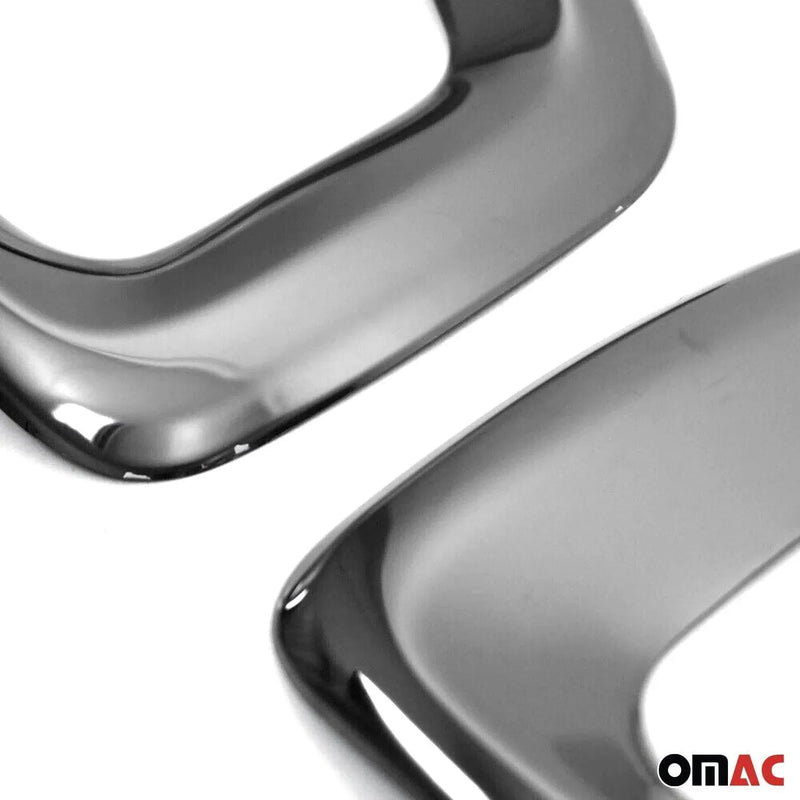 Fog Light Lamp Bezel Cover for Jeep Renegade 2015-2018 Steel Dark 2 Pcs - OMAC USA