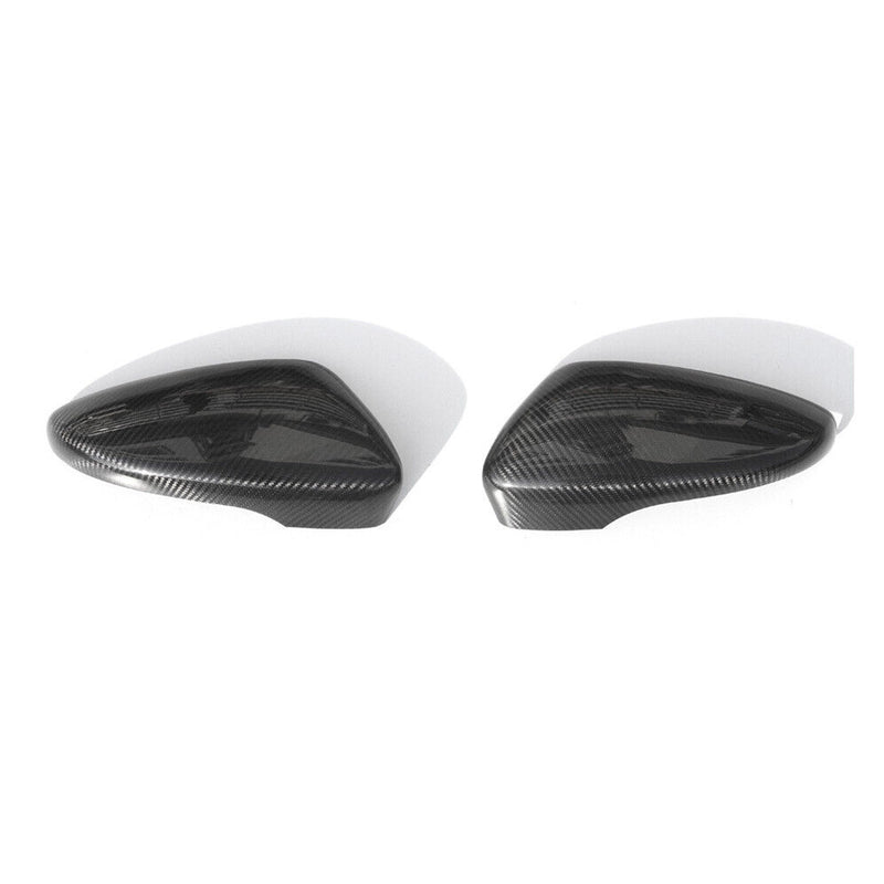 2012-2016 VW EOS Side Mirror Cover Caps Carbon Fiber Black 2 Pcs