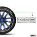 16" Wheel Covers Hubcaps for Mazda Black Dark Blue Gloss - OMAC USA