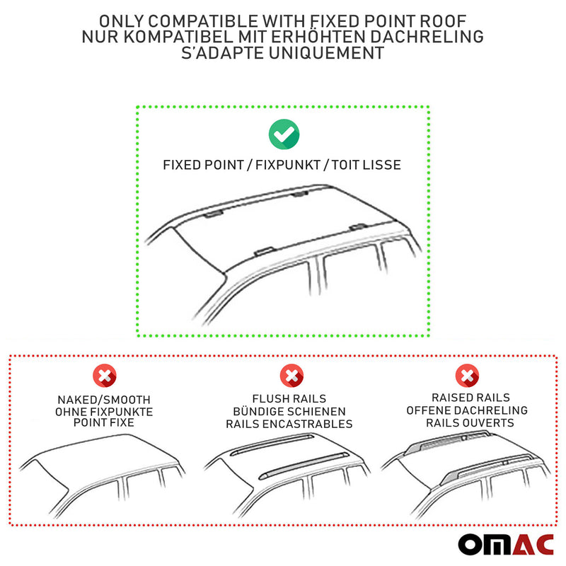 2020-2024 Mercedes CLA Shooting X118 Roof Rack Cross Bars Silver