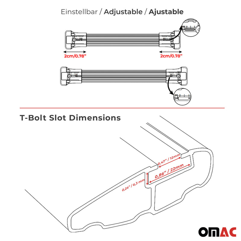 2008-2018 Citroen Berlingo Roof Rack Cross Bars Silver