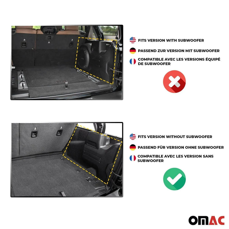 OMAC Cargo Mats Liner for Honda CR-V 2017-2022 Lower Trunk Waterproof TPE Black - OMAC USA