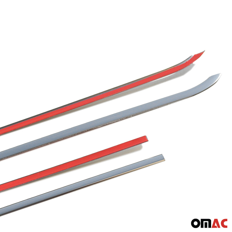 2015-2022 RAM ProMaster City Window Molding Trim Streamer Steel Silver 4 Pcs