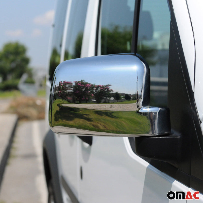 2010-2013 Ford Transit Connect Side Mirror Cover Caps Chrome Silver 2 Pcs