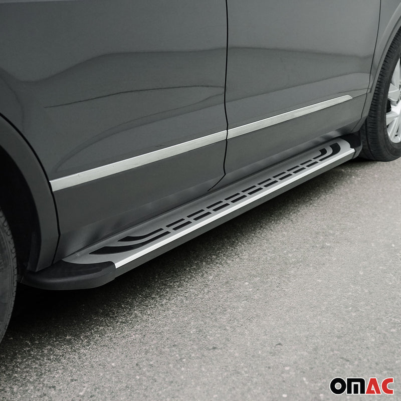 2013-2018 Audi Q3 / Q3 Quattro Running Boards Side Steps Silver & Black