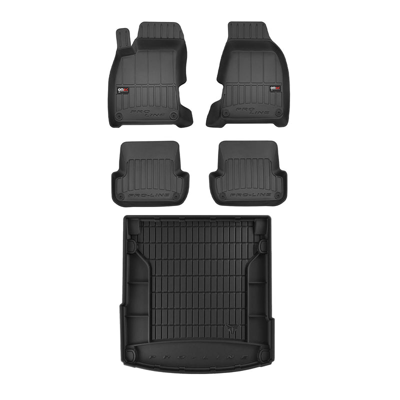 2004-2008 Audi A4 S4 A4 Quattro Sedan Premium Floor Mats & Cargo Liner Full Set All Weather Heavy Duty