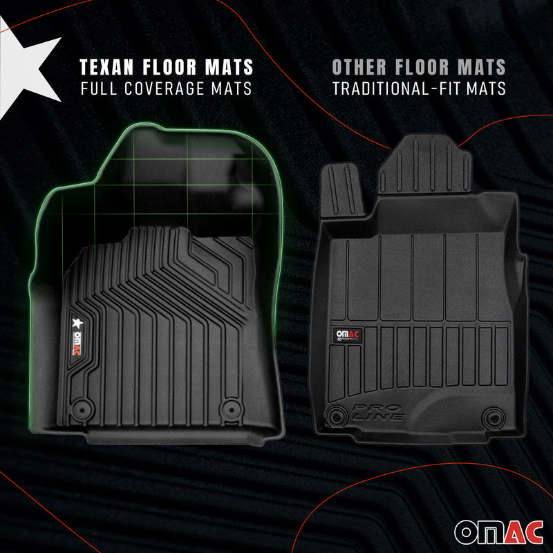 2015-2024 Porsche Macan Premium Floor Mats Liners First and Second Row Set Black