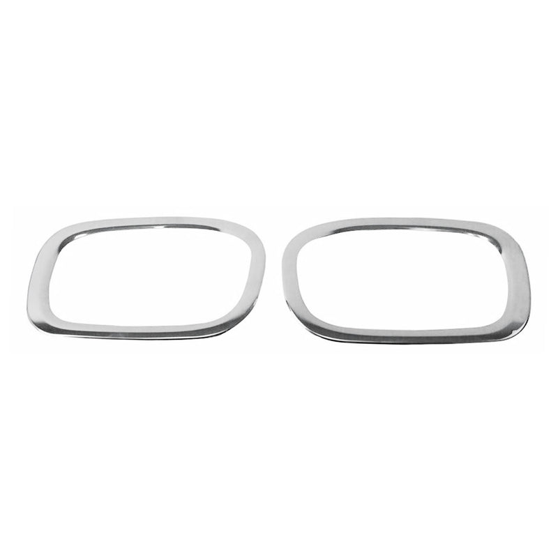 Rear Reflector Lamp Rim Frame for Jeep Renegade 2015-2018 Silver Steel 2 Pcs