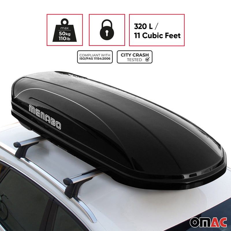 Roof Cargo Box 11 Cubic Feet Black