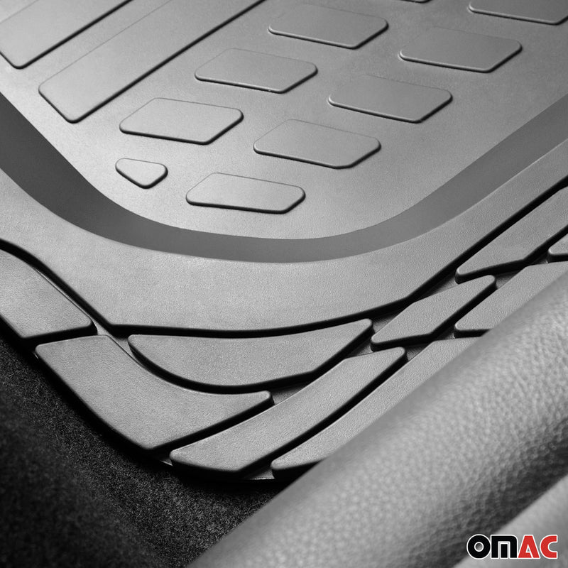 BMW 3 Series Heavy Duty Trim to fit Floor Mats Liner Black All Weather 4Pcs