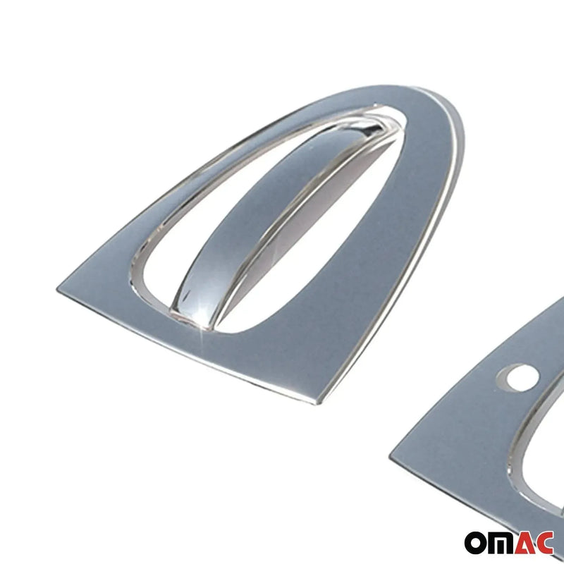 Car Door Handle Cover Protector for Smart ForTwo 2007-2015 Steel Chrome 4 Pcs - OMAC USA