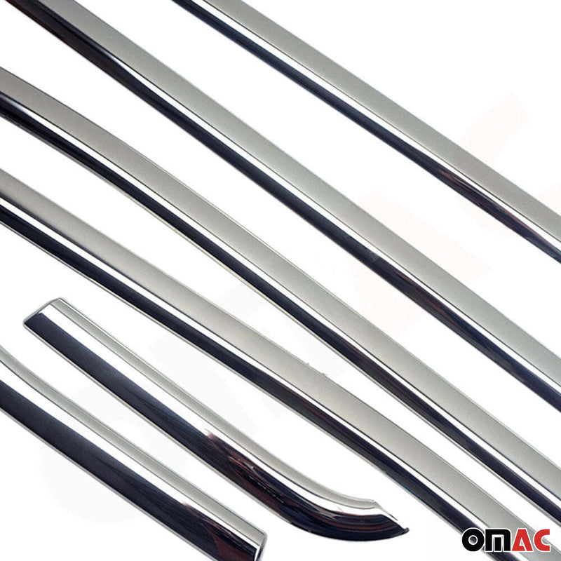 Window Molding Trim Streamer for Jeep Renegade 2015-2024 Steel Silver 6 Pcs