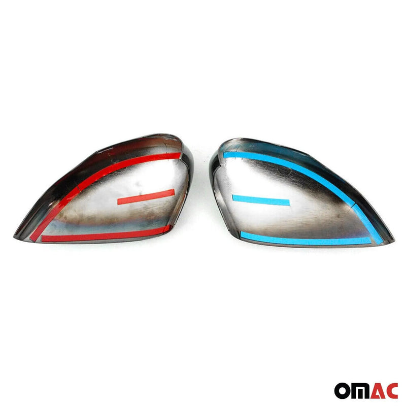 Side Mirror Cover Caps Fits Ford Fiesta / B-Max 2011-2019 Dark 2 Pcs - OMAC USA