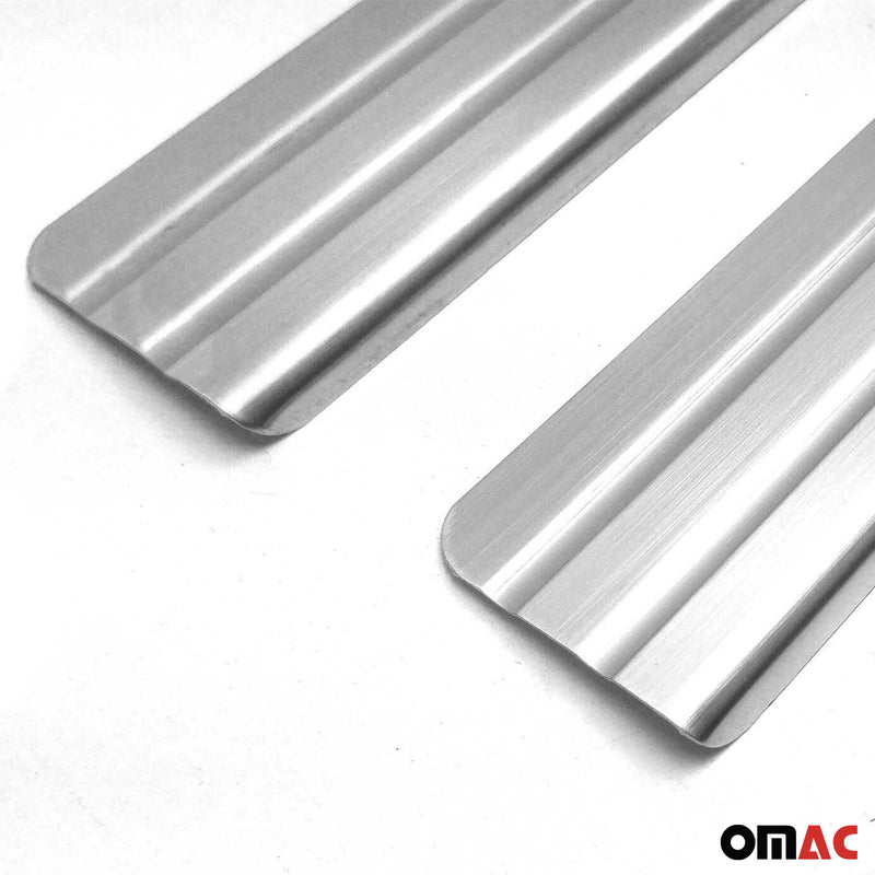 Cadillac Door Sill Scuff Plate Scratch Protector Exclusive Steel Silver 4 Pcs