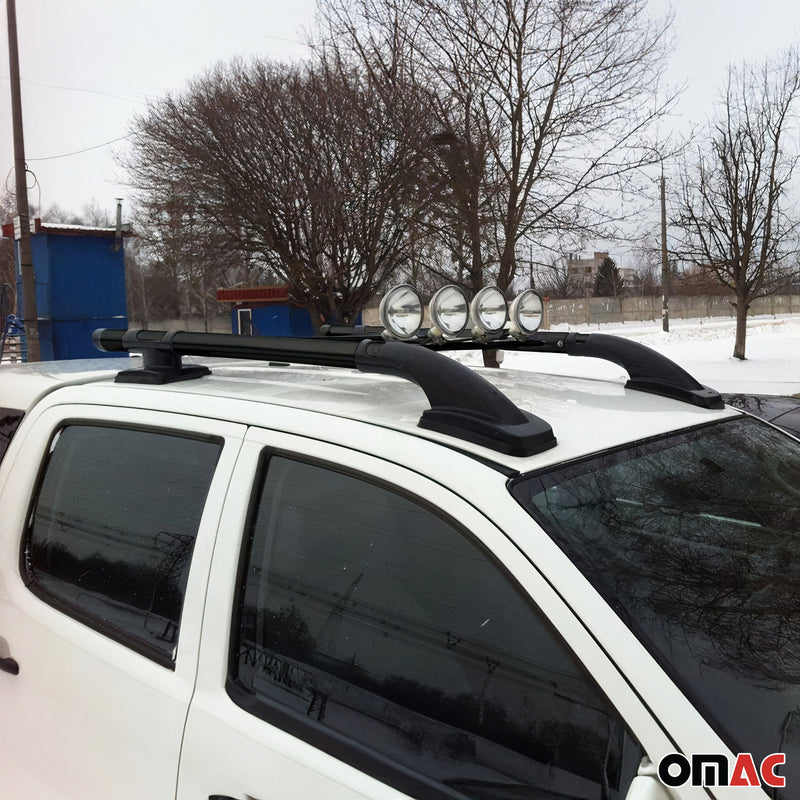 2017-2025 Honda Ridgeline Top Roof Rack Side Rails Black Alu 4Pcs