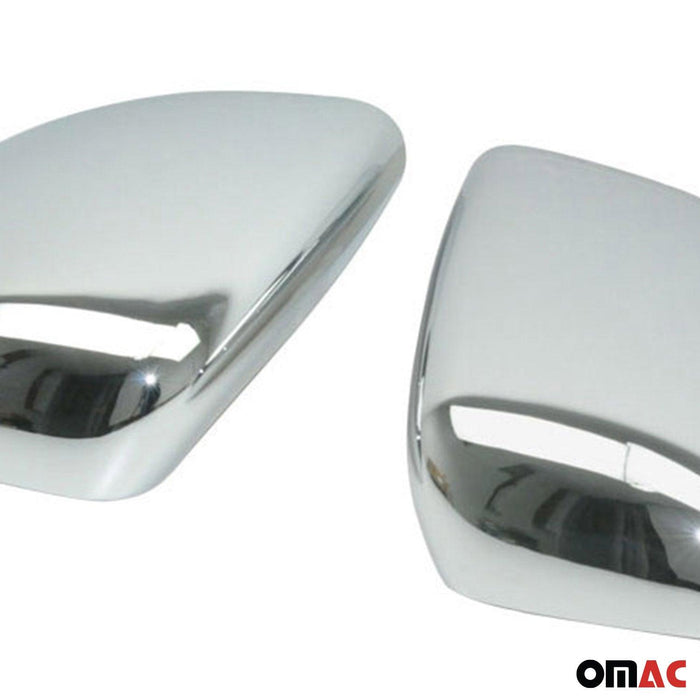 Side Mirror Cover Caps Fits Ford Transit Connect 2014-2019 Chrome Silver 2 Pcs