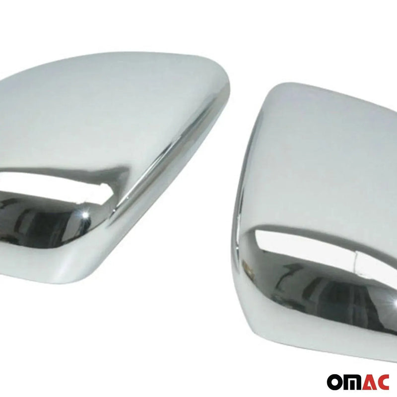 Side Mirror Cover Caps Fits Ford Transit Connect 2014-2019 Chrome Silver 2 Pcs - OMAC USA