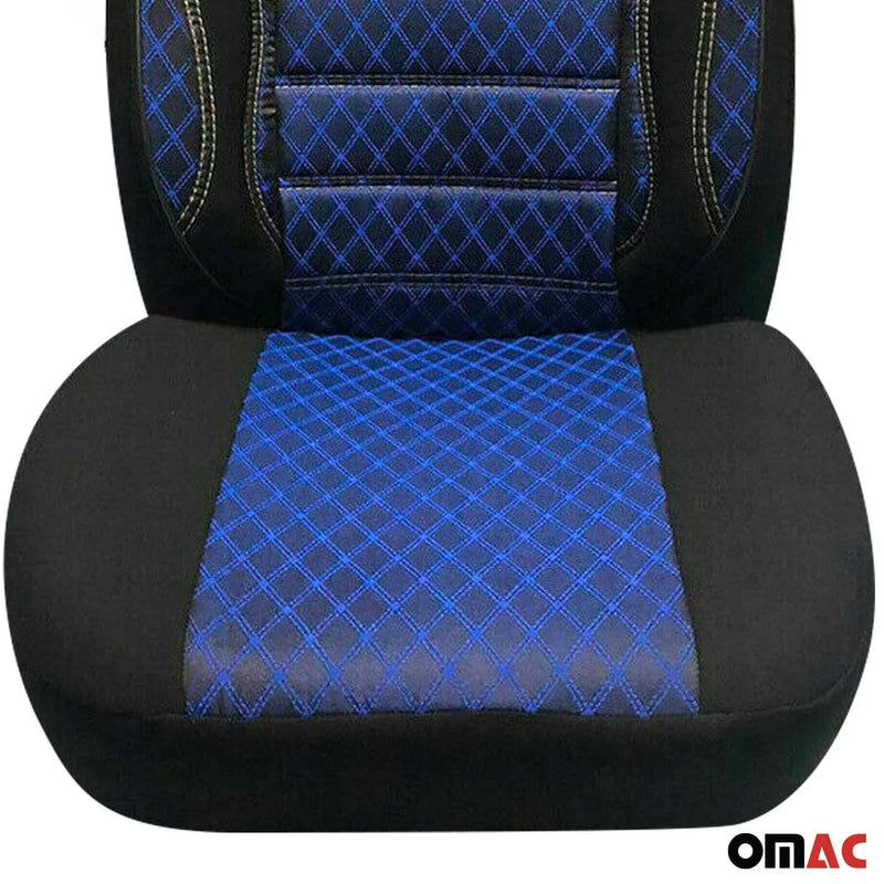 2014-2024 RAM Promaster Front Car Seat Covers Protector Black & Blue 2+1