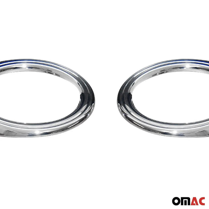 Fog Light Lamp Bezel Cover for Ford Transit Connect 2010-2013 Silver 2 Pcs - OMAC USA