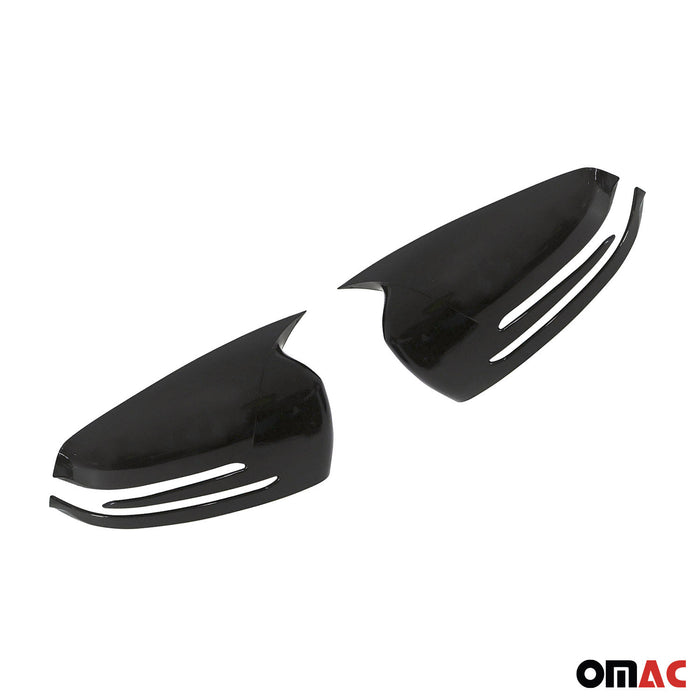 Black Glossy Wing Mirror Cover Caps for Mercedes W212 W204 W221 X204 C218