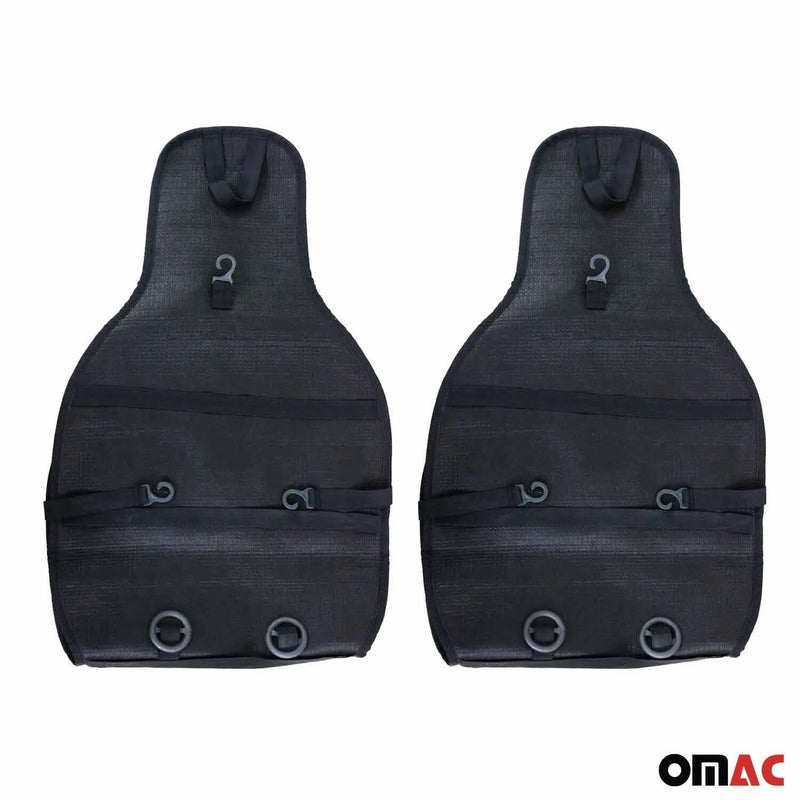 GMC Antiperspirant Front Seat Cover Pads Black Dark Blue 2 Pcs