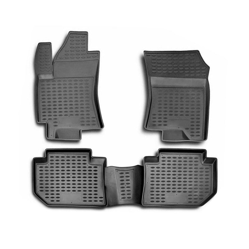 2008-2014 Subaru Tribeca Floor Mats Liners Full Set All Weather Black