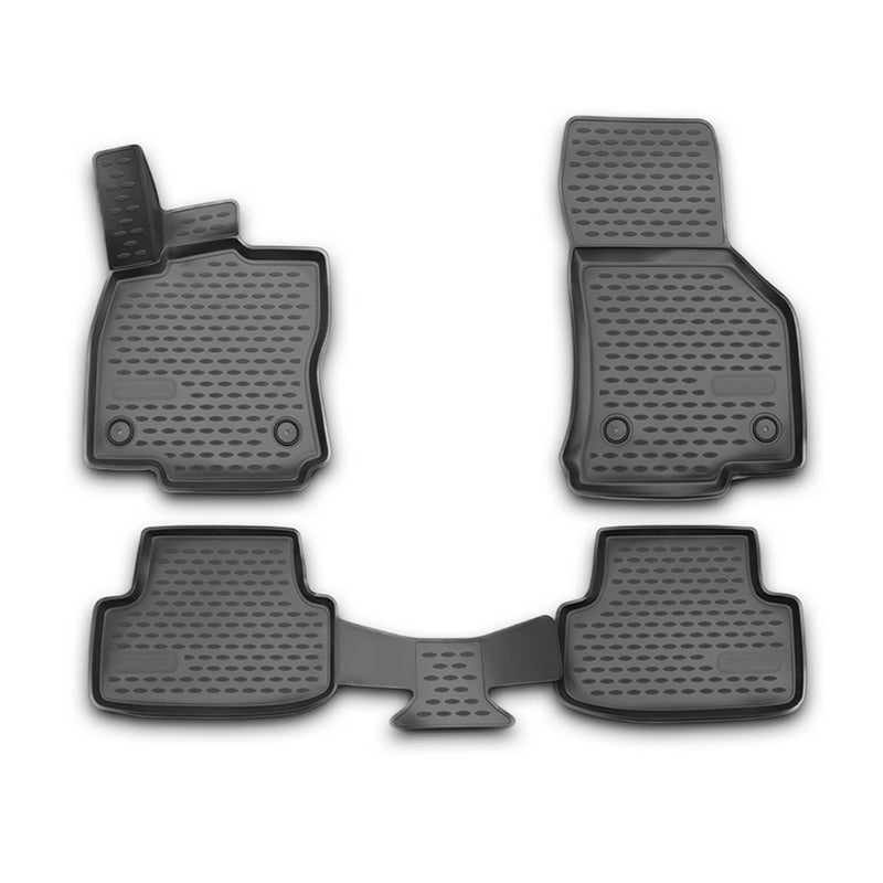 OMAC Floor Mats Liner for Audi A3 S3 2015-2020 Hatchback Black TPE All-Weather