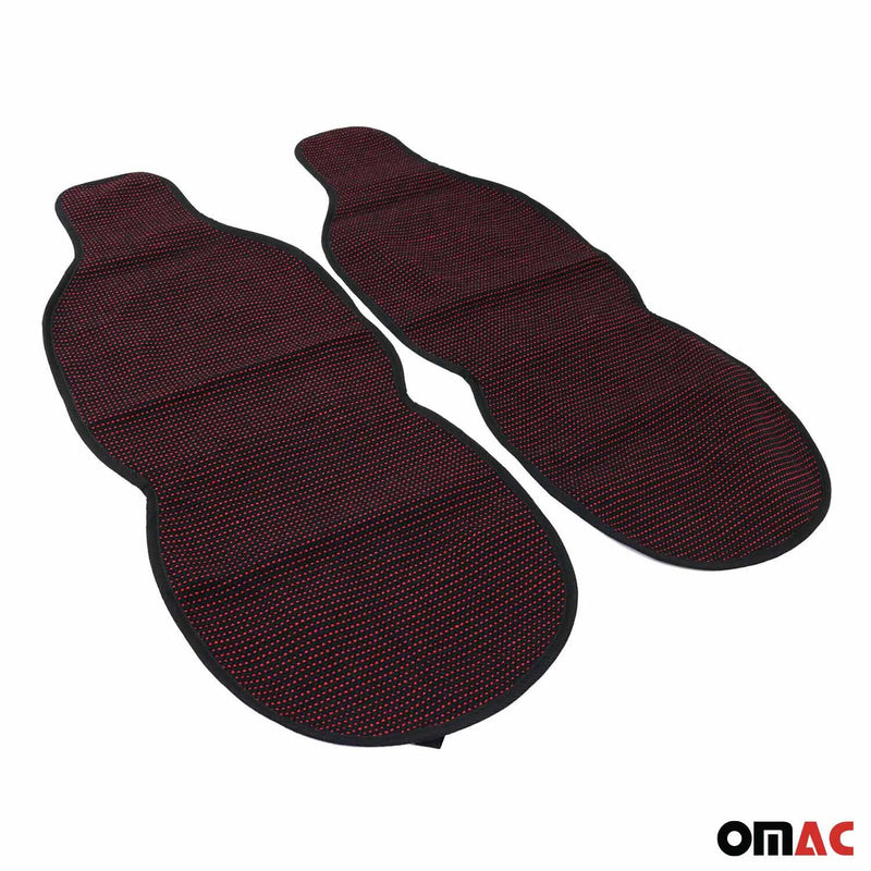 Hyundai Antiperspirant Front Seat Cover Pads Black Red 2 Pcs