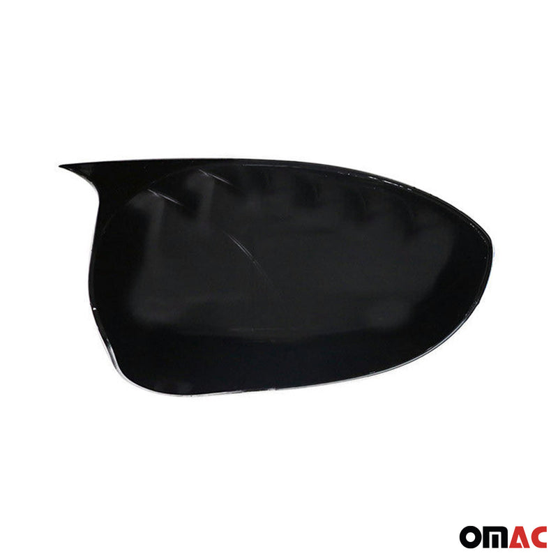 2012-2019 Fiat 500 Side Mirror Cover Caps Piano Black 2 Pcs