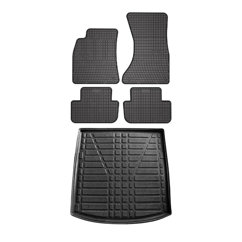 2012-2018 Audi A6 S6 Sedan Floor Mats & Cargo Liner Full Set All Weather Black