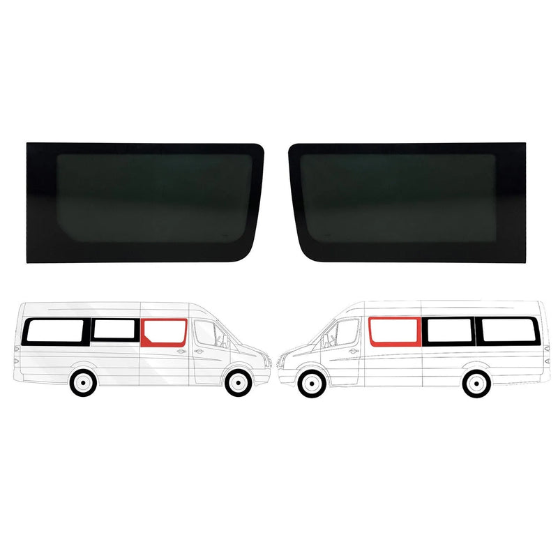 2006-2018 Mercedes Sprinter W906 Window Glass Front Right & Left Side Set L2 L3 L4