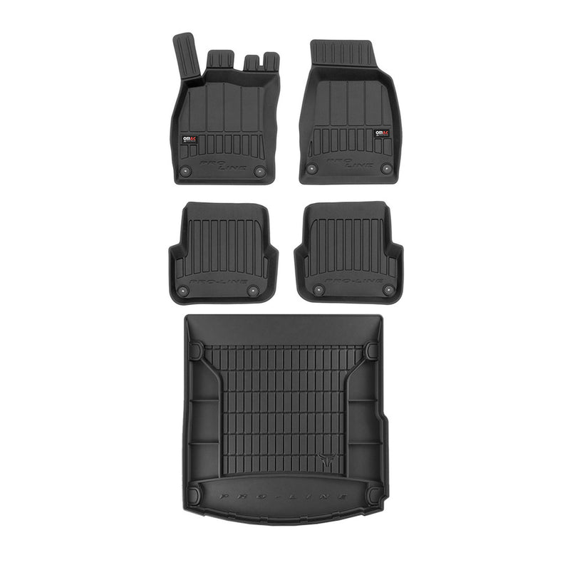 2008-2011 Audi A6 Sedan Quattro S6 RS6 Premium Floor Mats & Cargo Liner Full Set All Weather Heavy Duty