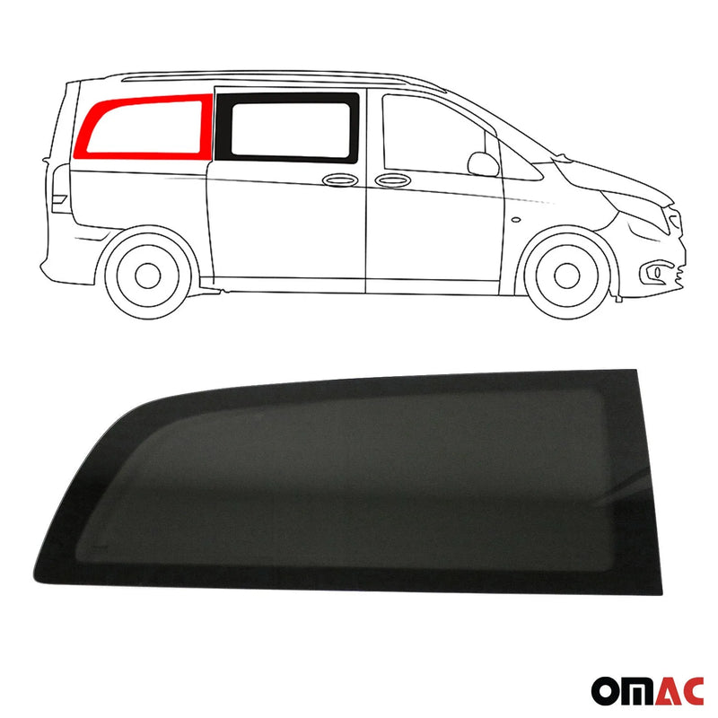 2016-2024 Mercedes Metris Window Glass Right Side Rear Black L3 Long