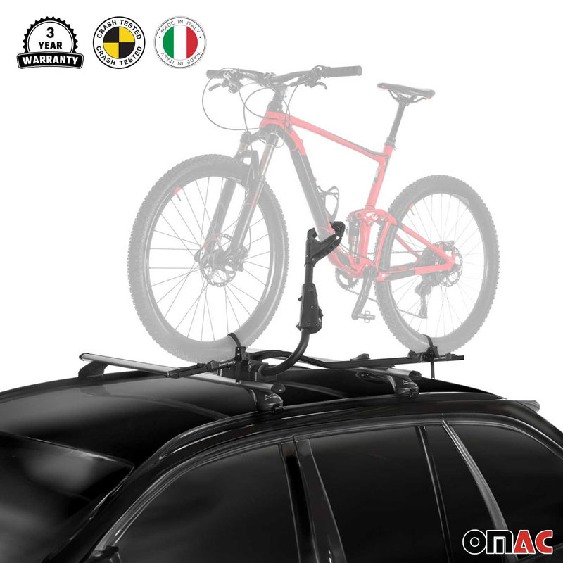 Car Rooftop Mount Bike Rack Carrier Bicycle Universal Lockable Black