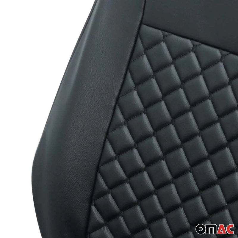 2016-2024 Mercedes Metris Leather Front Car Seat Covers Protector Black