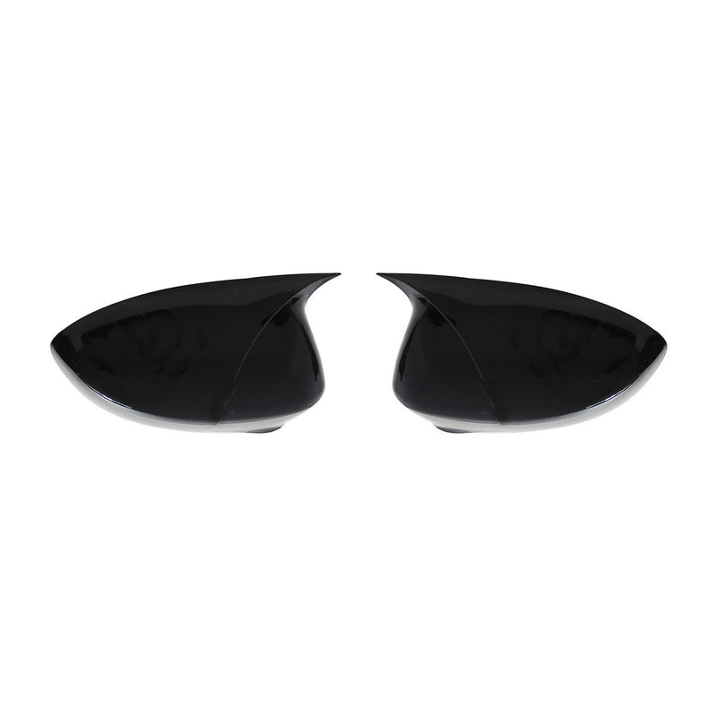 2012-2019 Fiat 500 Side Mirror Cover Caps Piano Black 2 Pcs