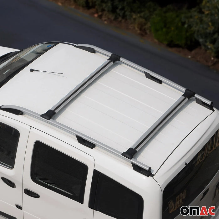 Roof Rack Cross Bars Roof Rail Set for Ford Transit 2015-2024 Gray 4x L3 Long