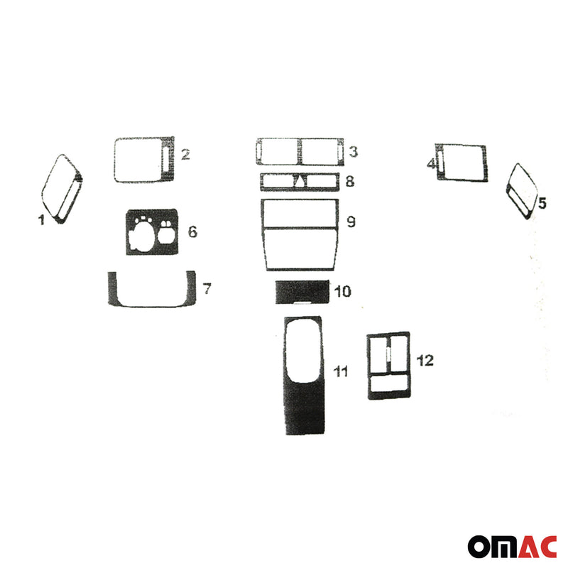 1997-2001 Audi A6 C5 All Models 4B Aluminium Look Dashboard Console Trim Kit