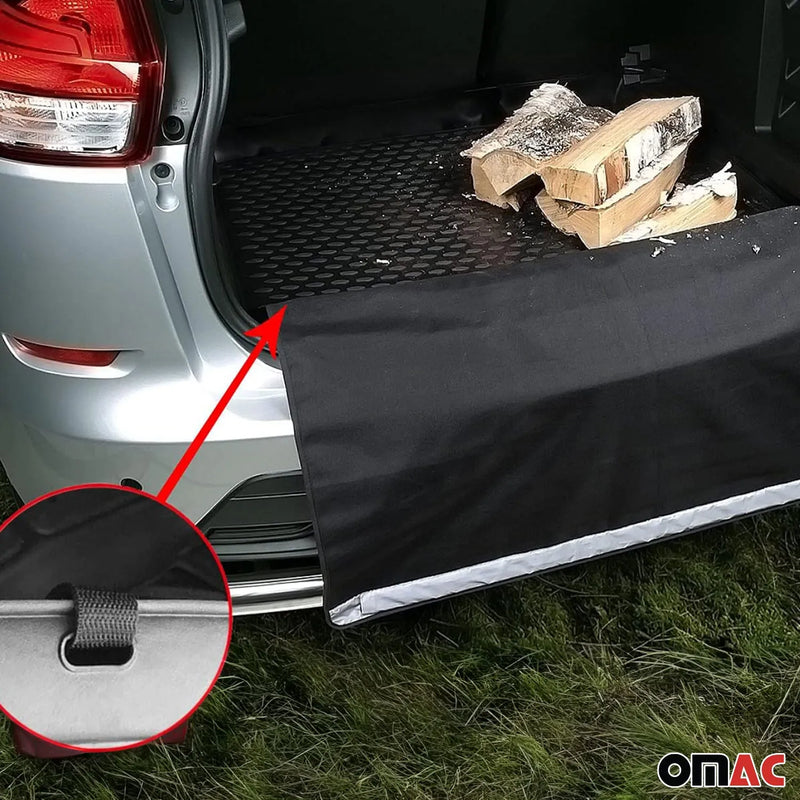 Rear Bumper Protector Mat Trunk Pet Cargo Liner Waterproof for Ford Black 1Pc