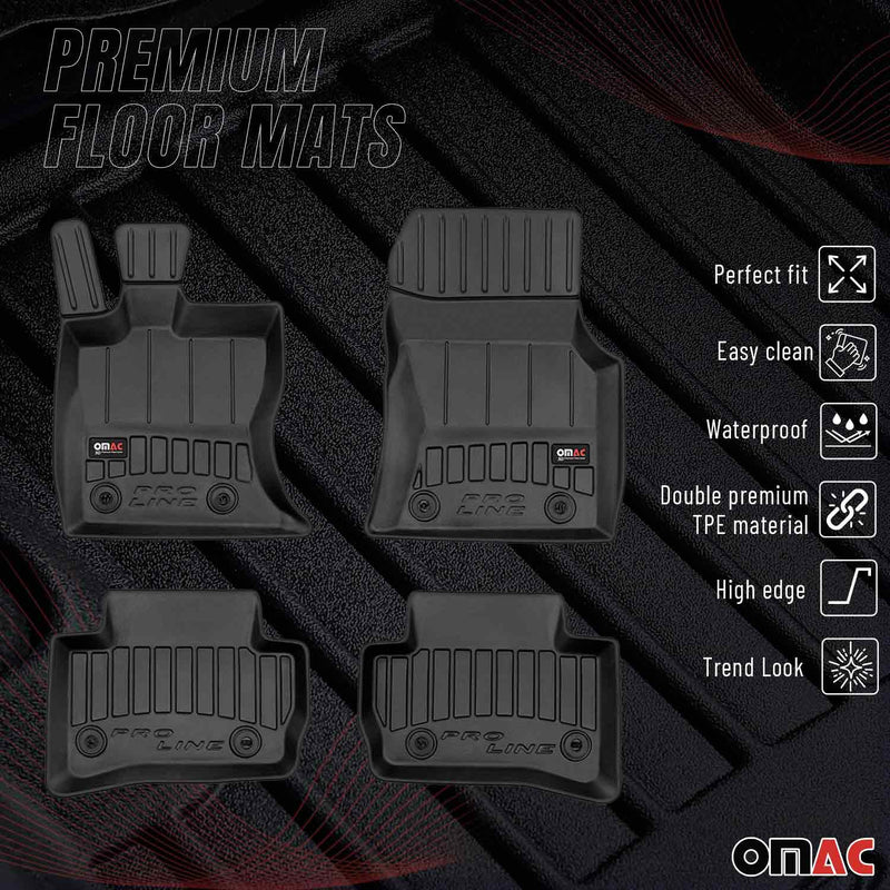 2017-2024 Jaguar F-Pace Premium Floor Mats Liners Full Set All Weather Heavy Duty