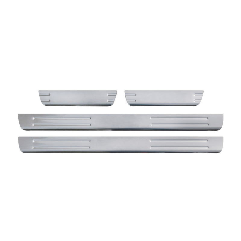 Door Sill Scuff Plate Scratch Protector for Mitsubishi Lancer Silver 4Pcs Steel