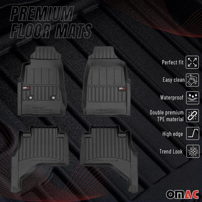 2012-2019 Isuzu D-Max Premium Floor Mats Liners Full Set All Weather Heavy Duty