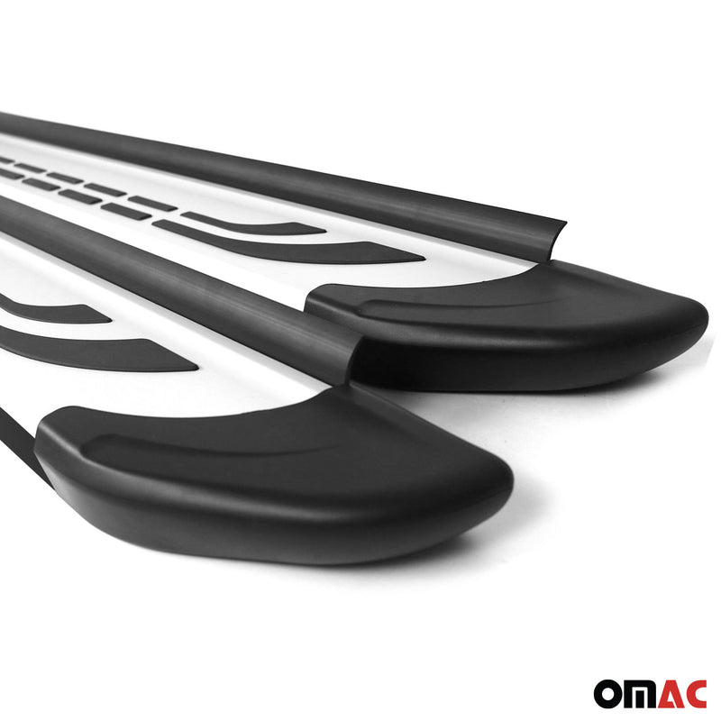 2013-2018 Audi Q3 / Q3 Quattro Running Boards Side Steps Silver & Black