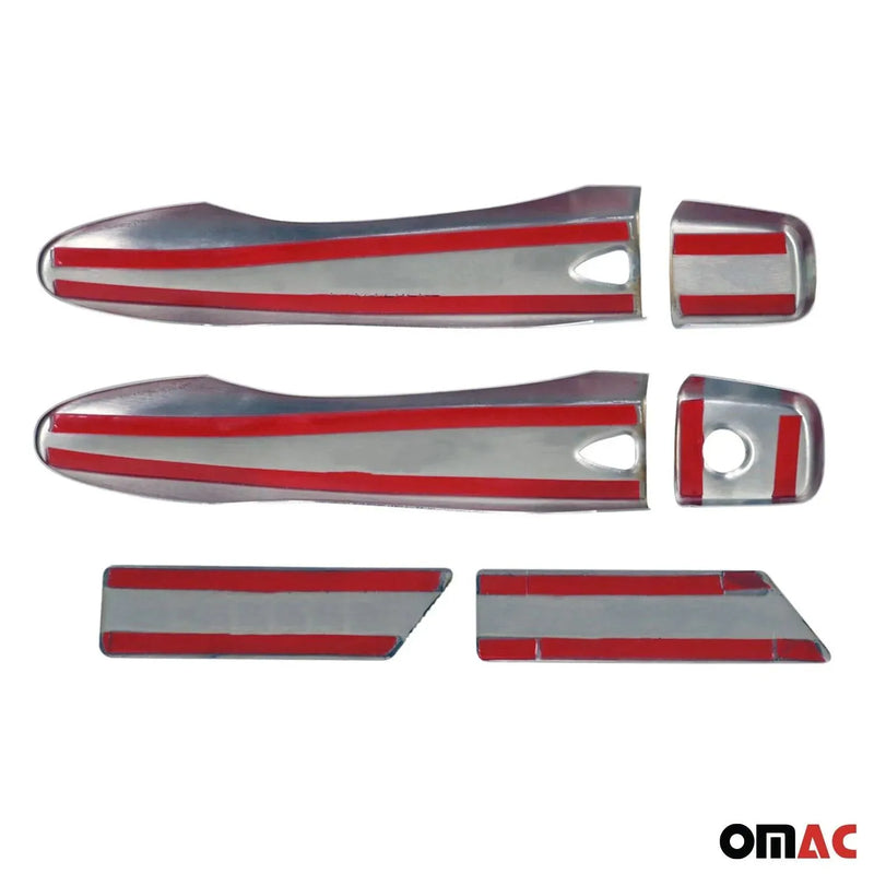 Car Door Handle Cover Protector for Nissan Cube 2009-2014 Steel Chrome 10 Pcs - OMAC USA